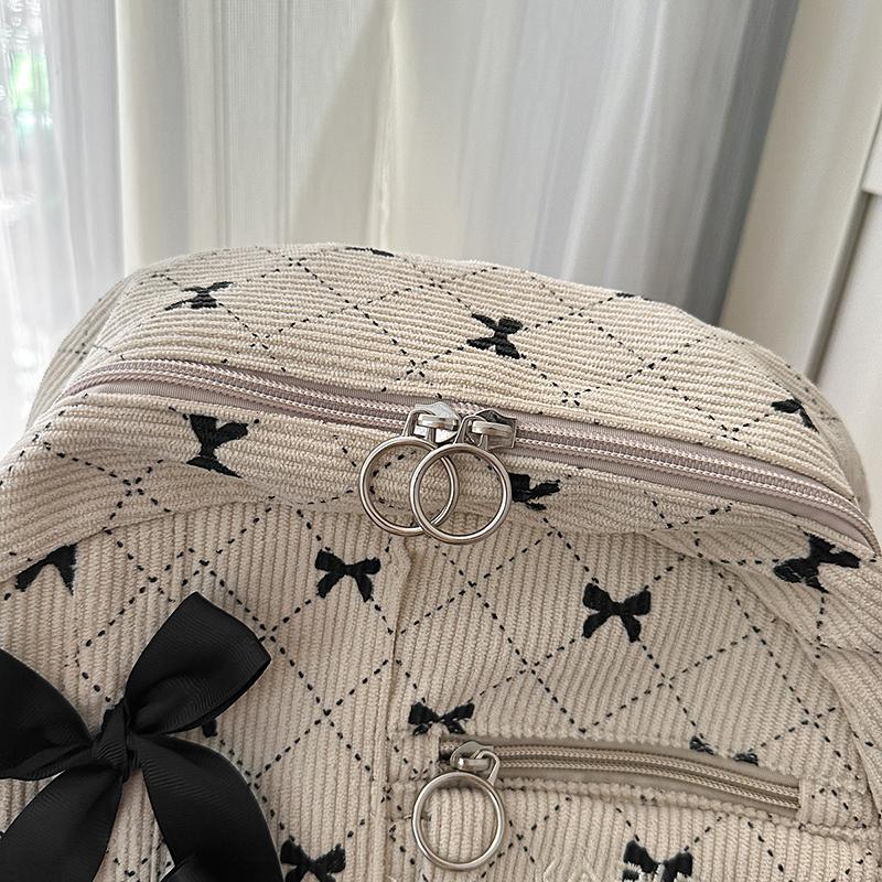 Student Schoolbag Women's Bow Large Capacity Backpack Laptop Backpack