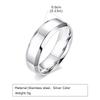 6mm 8mm Stainless Steel Rings Gold Color Brushed Surface Wedding Ring for Men Women Couple Engagement Finger Jewelry Gifts
