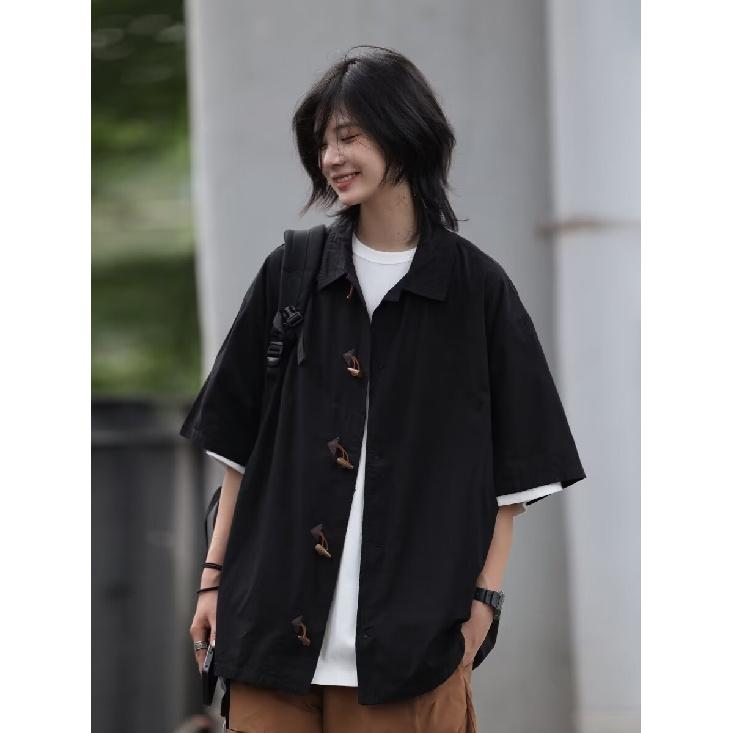 2024 New Retro Shirt For Men'S Summer Clothing, Hong Kong Style, Student'S Loose, Small And Popular Design, Fun Men'S Wear Top, Outerwear