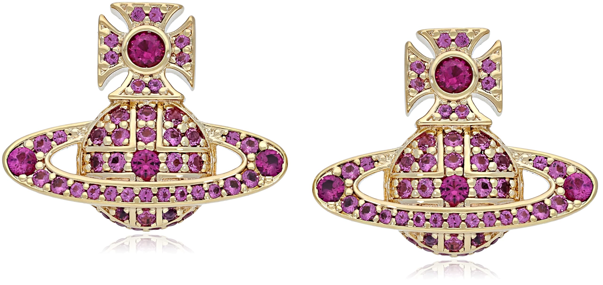 

Vivienne Westwood Carmela Bass Relief Earrings, Brass, Women s, 6201033A/02R547 [Used]