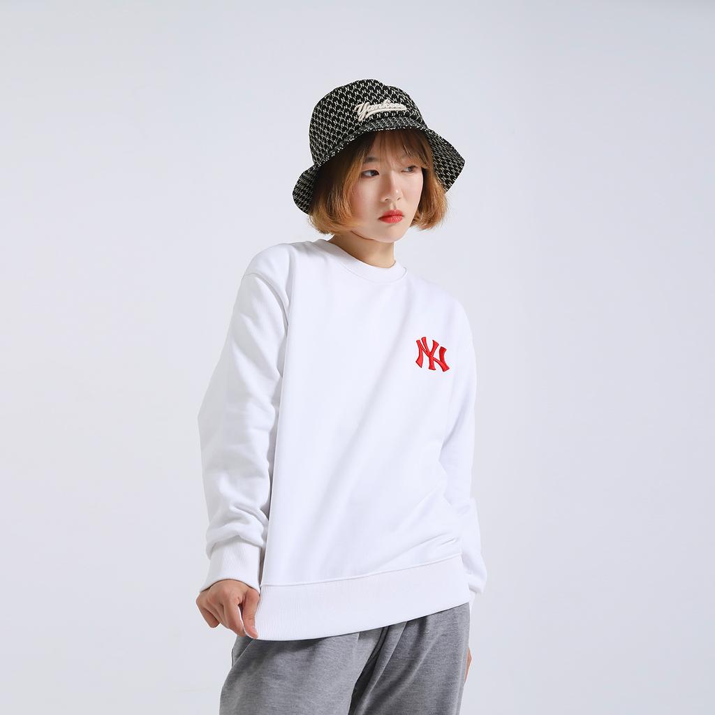 New MLB Heart Love Sweatshirts Unisex White 31MTL2111-50W