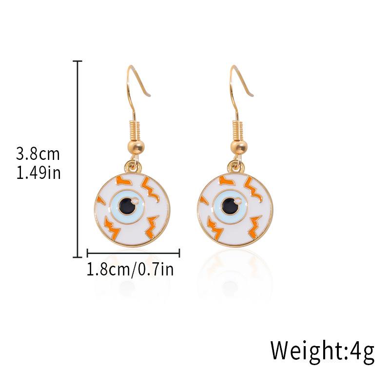 Halloween Earrings Cartoon Ghost Kid Earrings, Dripping Oil Cute Reaper Pumpkin Earrings Horror Earrings