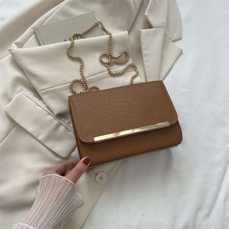 Trendy Korean Style Chain Shoulder Bag For Women In Black White Green Pink Brown