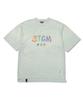 STIGMA Crayon Stgm Vintage-Like Washed Oversized Short Sleeves T-Shirts Sky Blue