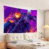 VIKAMA Skeleton Motorcycle Tapestry Cyberpunk Style Living Room Bedroom Game Room Wall Hanging Home Decoration