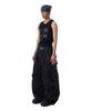 AAKAM 98 Knee Pin-Tuck Contrast Cargo Pants (Black)
