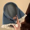 Headwear Headscarf Denim Hair Scarf for Women French Head Wrap  Spring