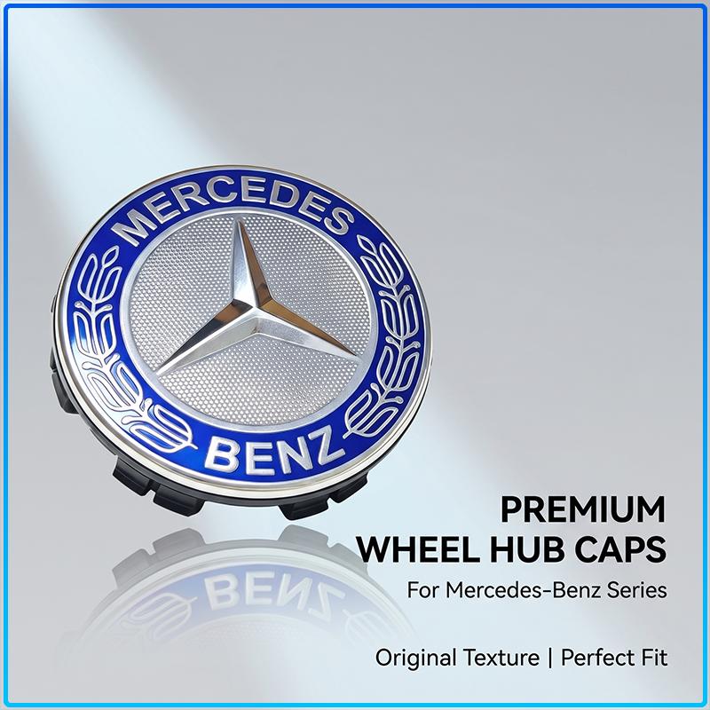 4 Stück 75MM Auto-Emblem Radnabenkappe Abdeckungen Auto-Felgenabdeckung für Mercedes benz AMG W204 W203 W212 W211 W124 W210 GLC GLE E CLA GLA W205