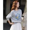 DEMANA Spring Korean Style Illustration Print Sweatshirt