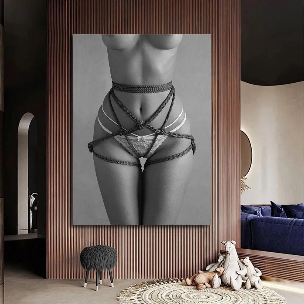 20x30cm Metal Poster Erotica Nude Sex BDSM Shibari Art