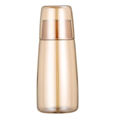 Bedside Water Carafe Set Modern Glass Water Bottle with Cup for Kitchen Bedroom Nightstand