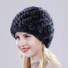 Lady 100% Natural Real Rex Rabbit Fur Hats Women  Outdoor Rex Rabbit Fur Hat