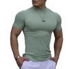Herren Schnelltrocknendes Trainingsshirt mit hohem Kragen, Slim Fit, Kurzarm