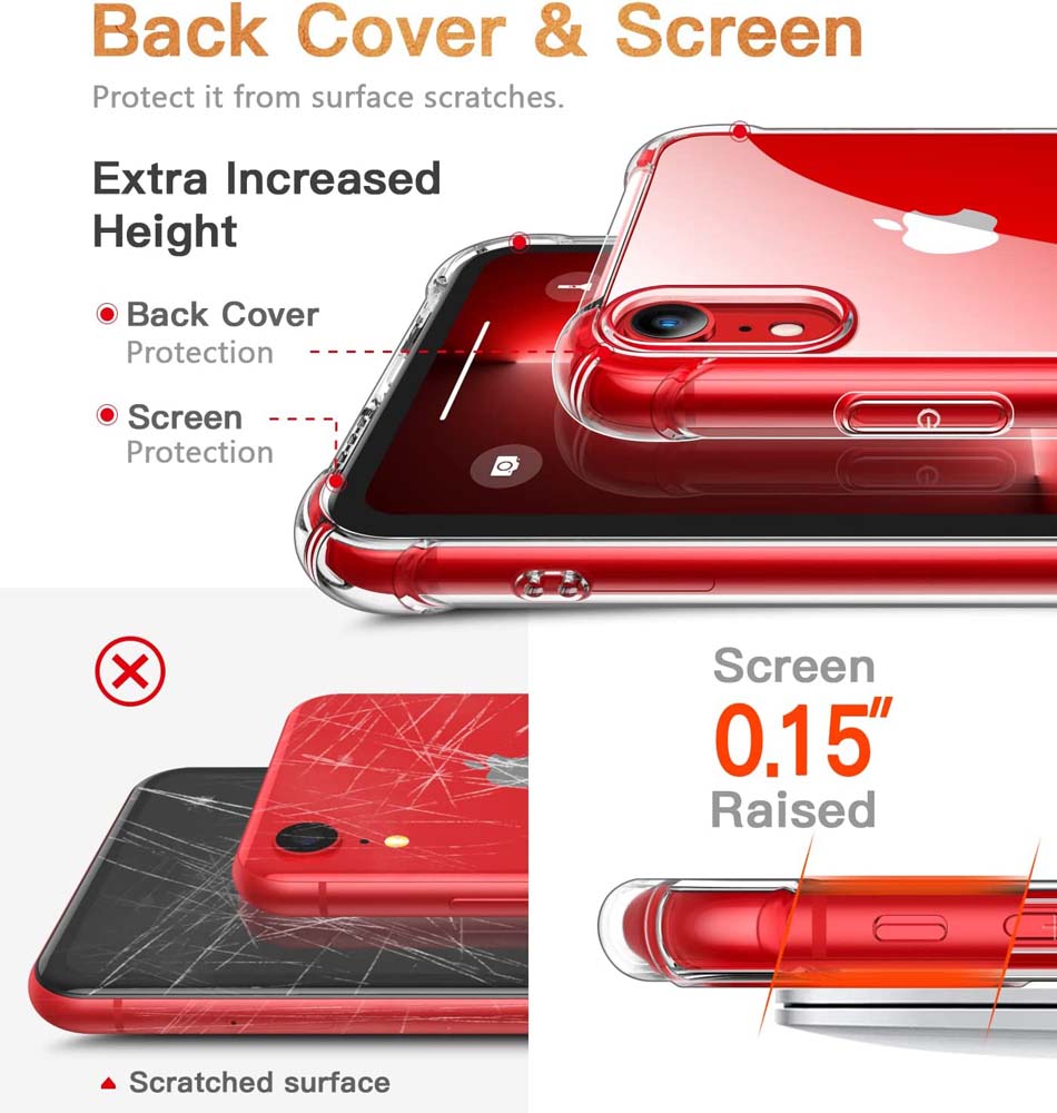 Thick Shockproof Silicone Clear Phone Case For iPhone XR XS Max X SE 2022 SE 2020 8 7 Plus 13 14 15 Protection Case Back Cover