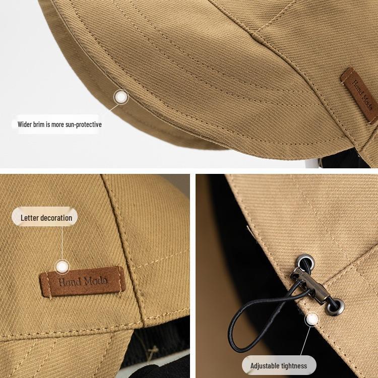 Zhao Lusi Style 2023 Women's Sunshade Duckbill Fisherman Hat - Large Brim, Sun Protection for Summer