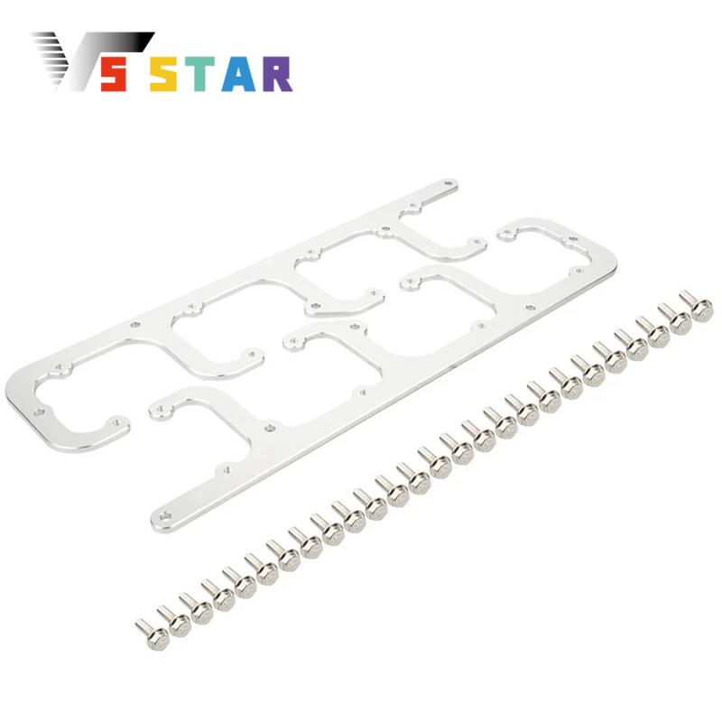 D581 LS Aluminum Alloy Square Coil Bracket Set For 1999-2014 CHEVROLET Chevy Small Block Gen III IV 4.8L 5.3L 6.0L Sliver