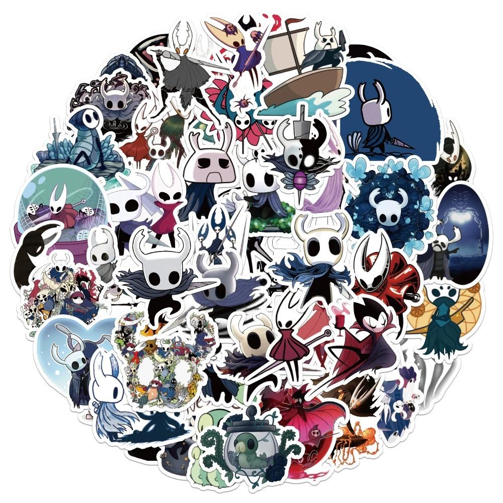100PCS Hollow Knight Graffiti Stickers Cartoon Game DIY Creative Skateboard Luggage Stickers