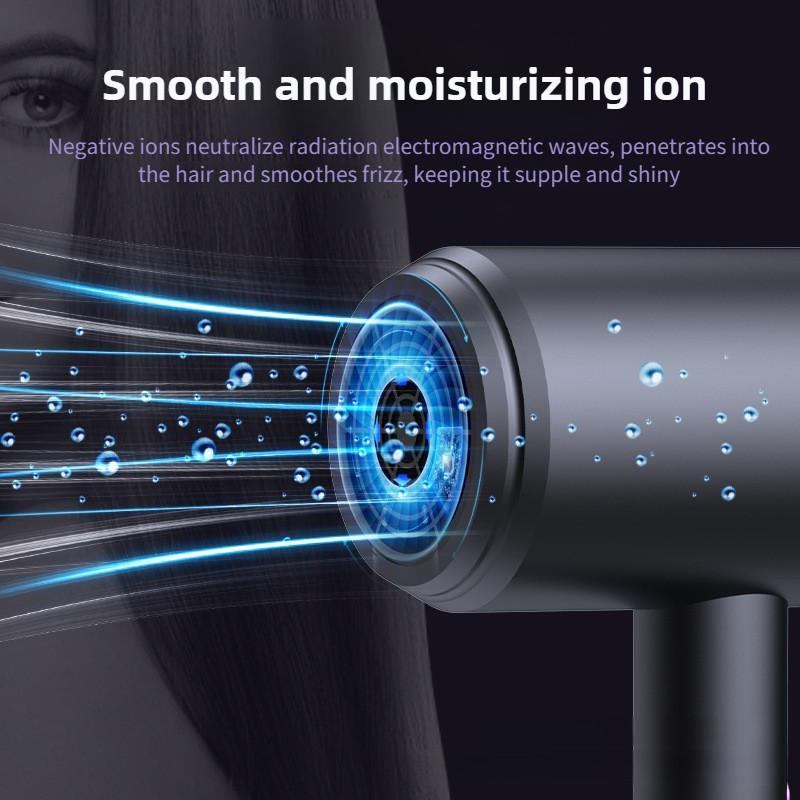 High Power Electric Hair Dryer Professional Hair Salon Negative Ion Blow Dryer Dormitory Silent Hot And Cold Hair Blowing Machine