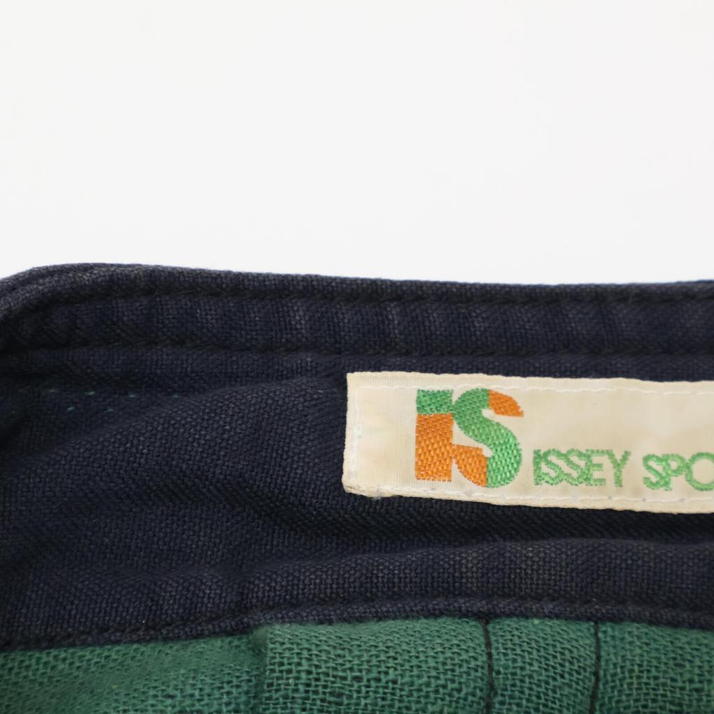 ISSEY MIYAKE [Sports] Navy x Green Cotton Shirt Jacket Jacket 9 Navy x greenUsed