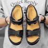 Classic High Quality Cow Leather Sandals Summer Outdoor Handmade Men Sandals Fashion Comfortable Men Beach Leather Shoes Size48
