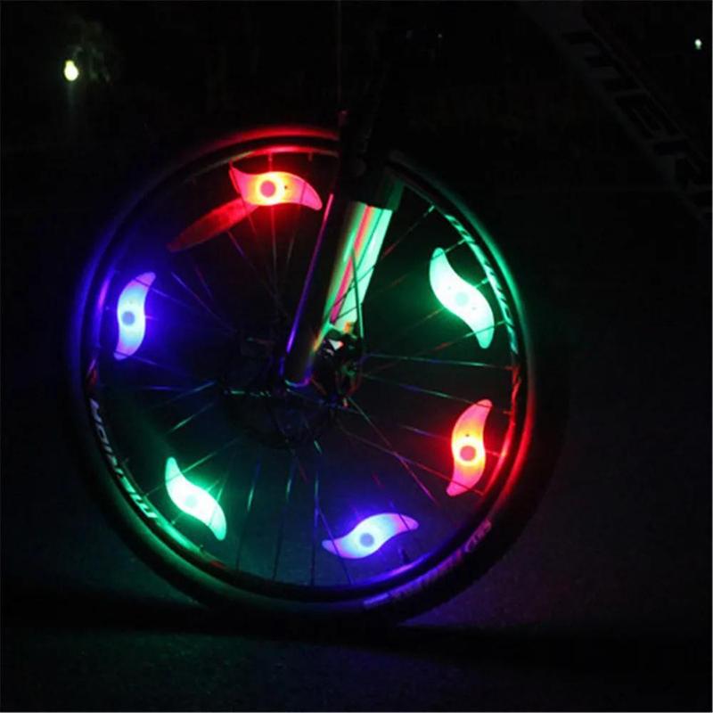 Colorful Bike Wheel Spoke Light Waterproof Mtb Balance Bicycle Light Led Tyre Tire Flash Lights Warning Cycling Lamp