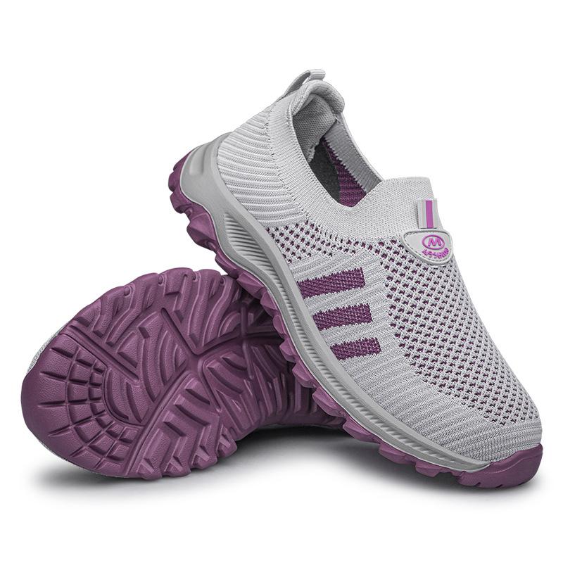 Genuine Foot Shoes Women's Summer New Breathable Middle-aged and Elderly One-pedal Non-slip Soft-soled Mother Shoes Casual Sports Shoes