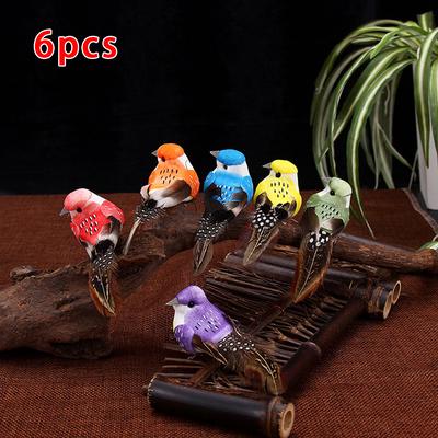 Perched Artificial Bird Woodland Fake Simulation Miniature Display Garden