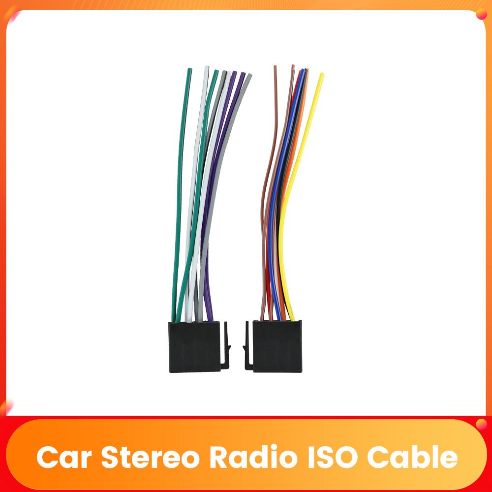 Universal ABS ISO Cable Adapter Male Plug To Female Connector Wiring Harness For Car Stereo Car Radio Navigation Accessories Radio Accessories 4