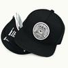 INS Flat Edge Baseball Cap, Ladies Personality Rubber Round Label Eyes Hip Hop Hat