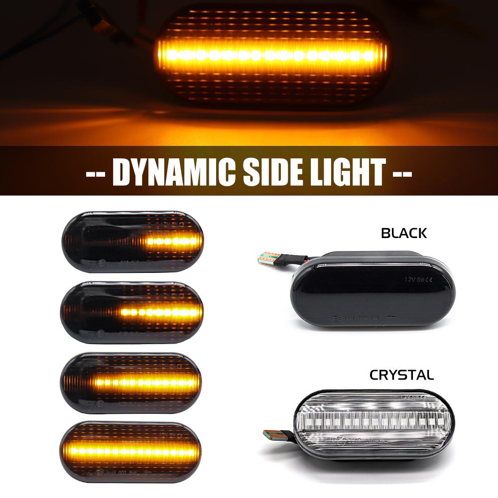 Dynamic Side Marker Light Turn Signal Flashing Blinker Lamp For SEAT Leon Ibiza 6L Ford Focus MK2 VW Golf 3 4 Lupo Passat PoloTurn Signal 2