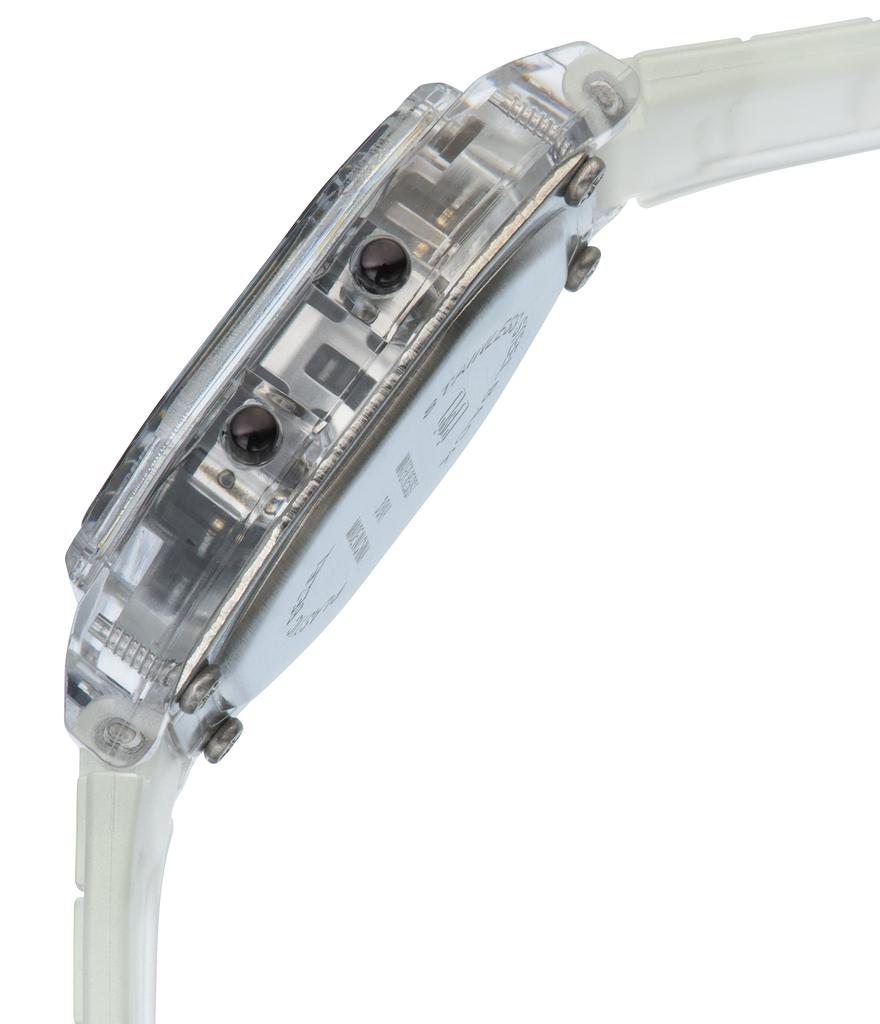 and Digital Urethane Clear [Cue Cue] Watch, Multifunctional, Waterproof, Band, G01A-003VK,
