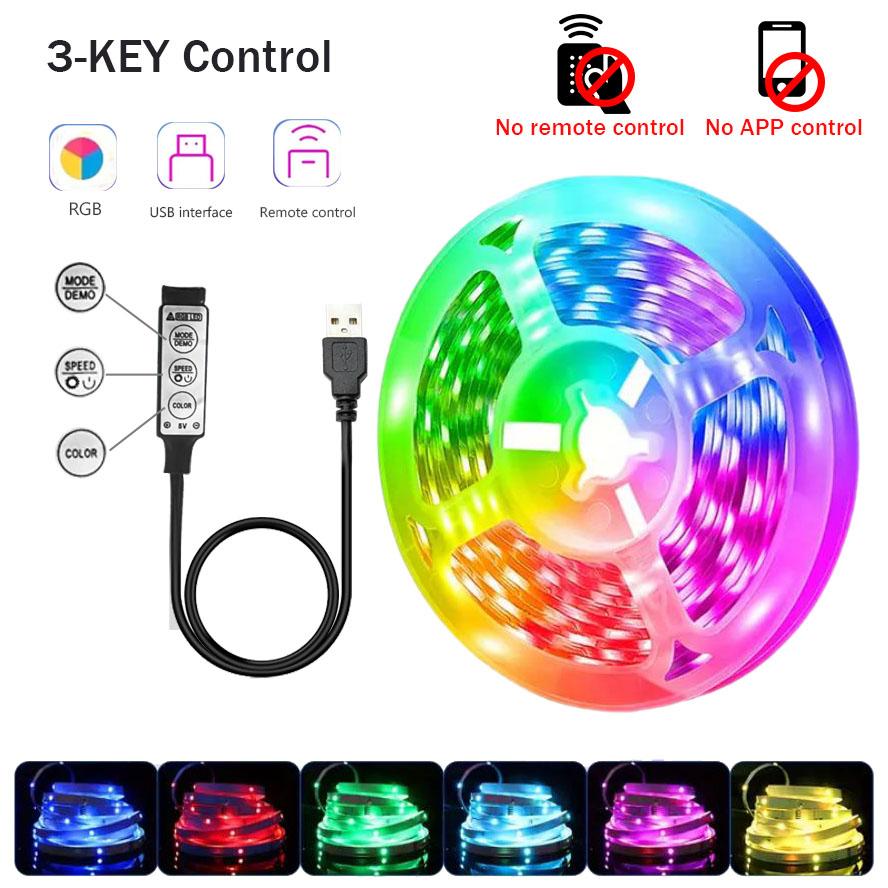 Smart RGB LED Strip Lights USB 5050 Tuya WIFI APP Control Flexible Lamp Tape Room Decor Works with Alexa Google Assisant