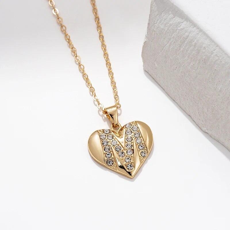 Classic Letter Gold Love Necklace Women's Simple Elegant Pendant Necklace Birthday Party Jewelry Accessories Gift