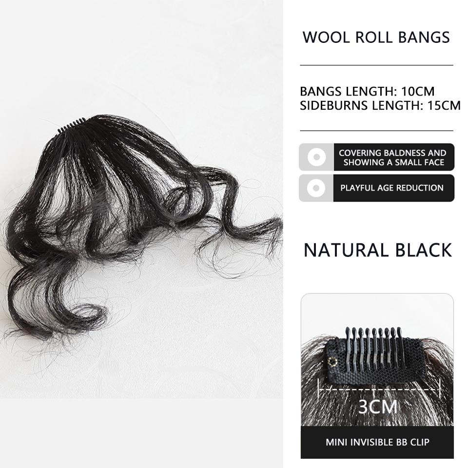 Bangs Wig Female Natural Forehead Air Fake Bangs Seamless Wool Roll Bangs Qi Bangs Wig Piece