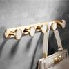 Bathroom Robe Hooks Brass Hooks for Hanging Clothes Hook Door Wall Double Hooks Bathroom Accessories Towel Hook