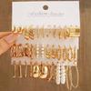 36 Pcs Fashion Simple Earring Set for Women Vintage Gold Color Pearl Circular Hoop Earring Trendy Daily Life Jewelry Gifts 2026