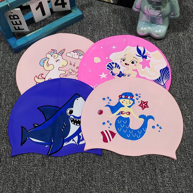 Kids' Waterproof Ear-Protecting Swim Cap for Long Hair