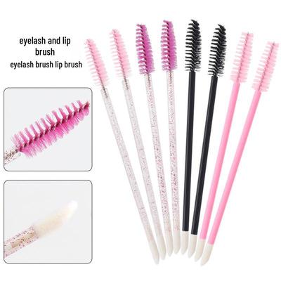 Double-Ended Crystal Eyelash & Lip Brush for Makeup