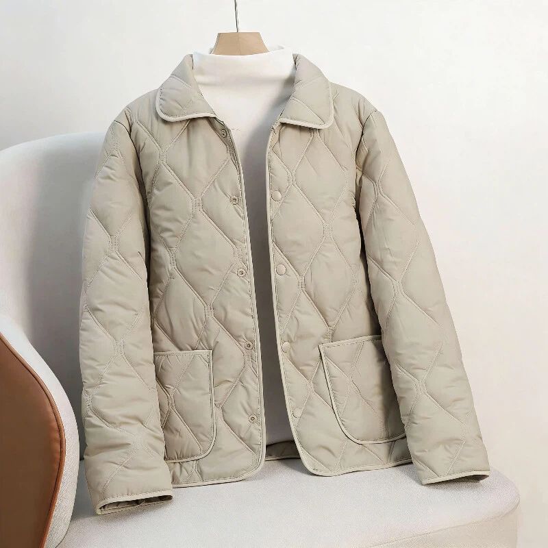 Diamant Mittleren Alters Damen Baumwolljacke Herbst/Winter Koreanischer Stil Leicht Business Casual Warm Vielseitig