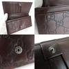 Used GUCCI Bifold Wallet 146229 Sima leather Dark brown Purse