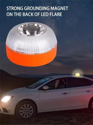 LED Car Emergency Light Flashlight Magnetic Induction Strobe Road Accident Lamp Beacon Safety Accessory -- Not Including Battery