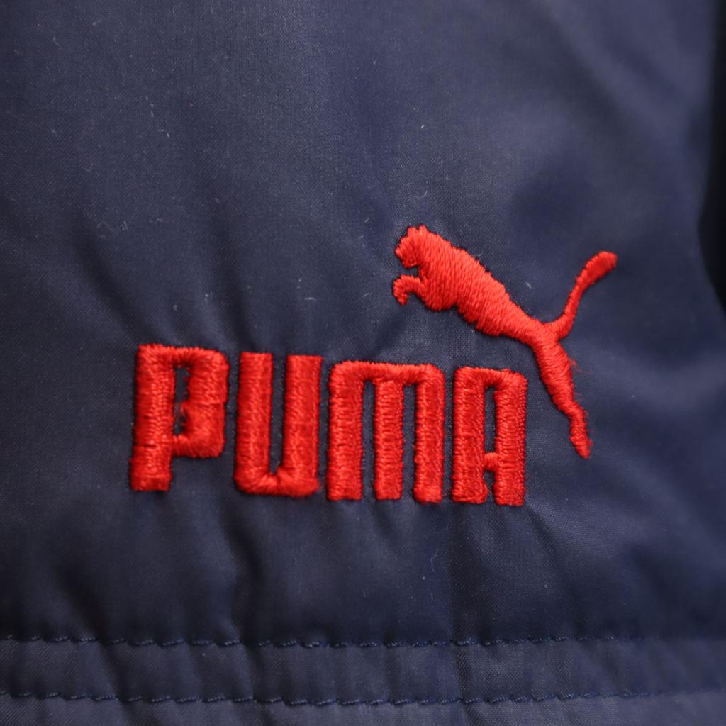 Puma Bench Coat L Navy Cotton Filling Men's Used