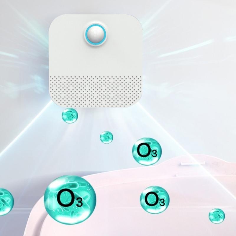 Automatic Cats Litters Box Deodorizer Wireless Rechargeable Air Purifiers With Intelligent motions Sensors Quiet Operate