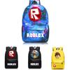 Wzór Roblox Plecak Szkolny dla Dzieci z Gwiaździstym Tłem i Dużą Pojemnością