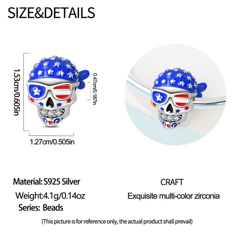 Original Cool Charms Bead Copper American Style Independent Free Pirates Pendant For Man Jewelry For Bracelet