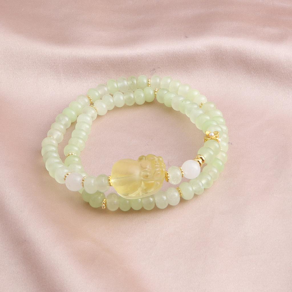 Armband Natürlicher Traubenstein Frisches Kristallarmband Chalcedon Pixiu Blume Marke Mode Frisch Dopamin