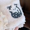 Girls' Plush Vest with Cute Embroidery - Reversible and Perfect for Autumn and Winter