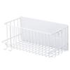 Magnetic Bathroom Basket Storage Rack [Push-to-Stop/Hygienic and Easy To Drain], Holds Small Items Safely, Includes Hooks, 3kg Weight Capacity,