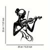 Elegant Violinist Metal Wall Art, Modern Craft Home Decor, Removable for Living Room Office Patio Cafe, Gift