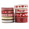Romantic Heart Printed Ribbon 10m Length Perfect for Valentine's Gifts Wrapping and Wedding Decorations Ribbon